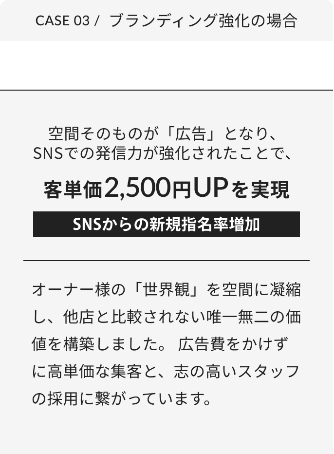ブランディング強化の場合